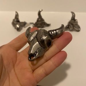 Bull Skull Metal Knob